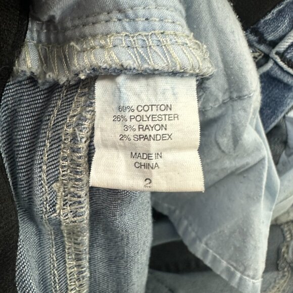 New York & Company High Waist Curvy Barely Boot Women's size 2 Blue Denim Jeans - Picture 4 of 5